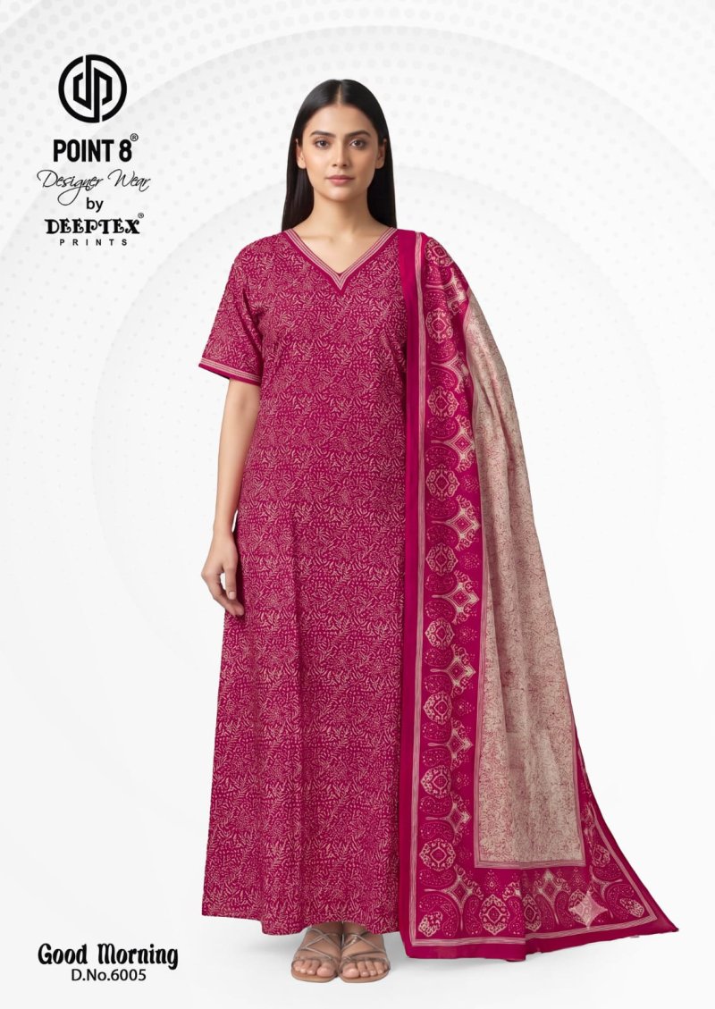 Good Morning Vol 6 By Deeptex Cotton Printed Nighty With Dupatta 